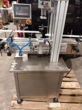 Advanced Dynamics Bottling Line Cleaning bottle by both liquid or air