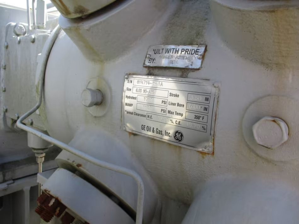 2017 700-HP GE Oil & Gas Gas Fuel Compressor Skid